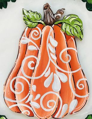 Fall Swirl Pumpkin Insert