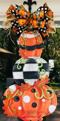 Fall 3 Tiered Pumpkin Door Hanger