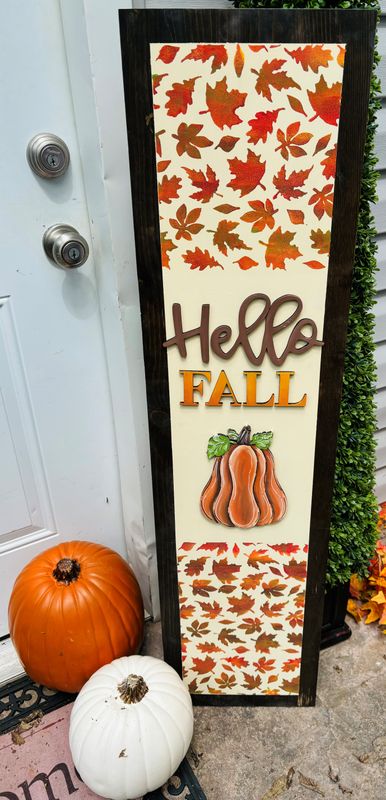 Holiday Reversible Porch Board and Matching Door Hanger Set