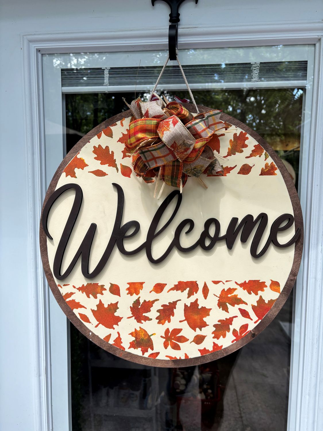 Fall Welcome w/Leaves Door Hanger