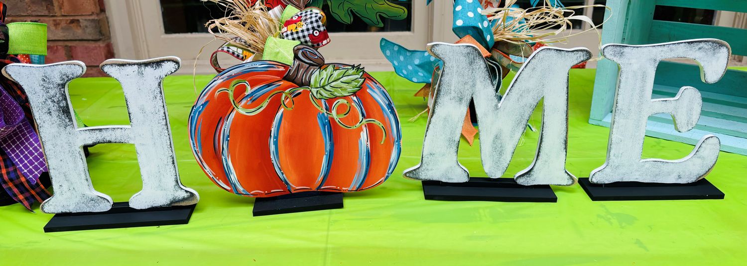 Fall/Halloween Colorful Pumpkin Insert
