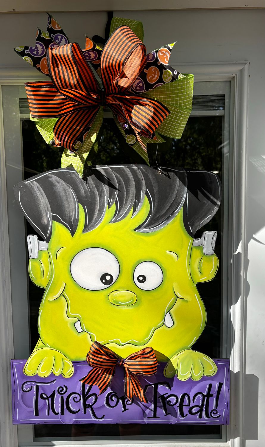 Halloween Frankenstein Door Hanger