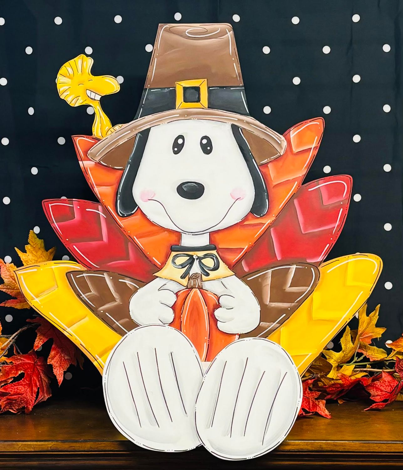 Thanksgiving--Snoopy Turkey Mantle Sitter