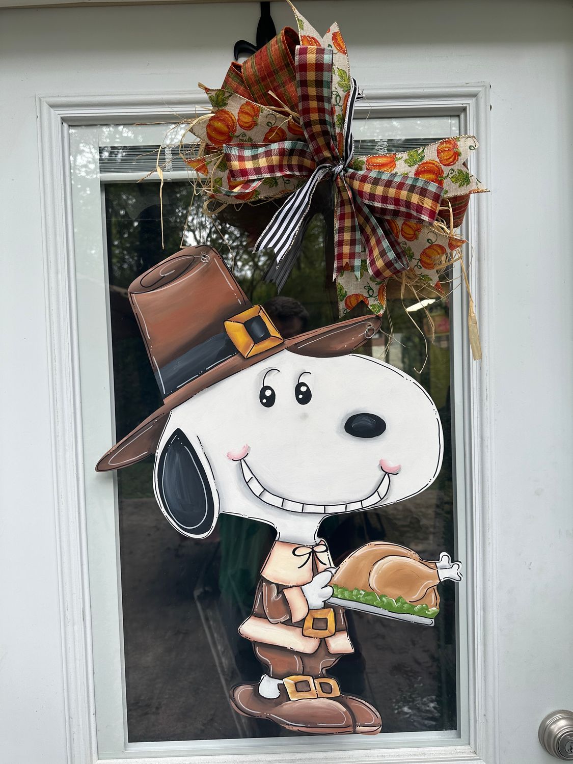 Fall--Thanksgiving--Snoopy Pilgrim with Turkey