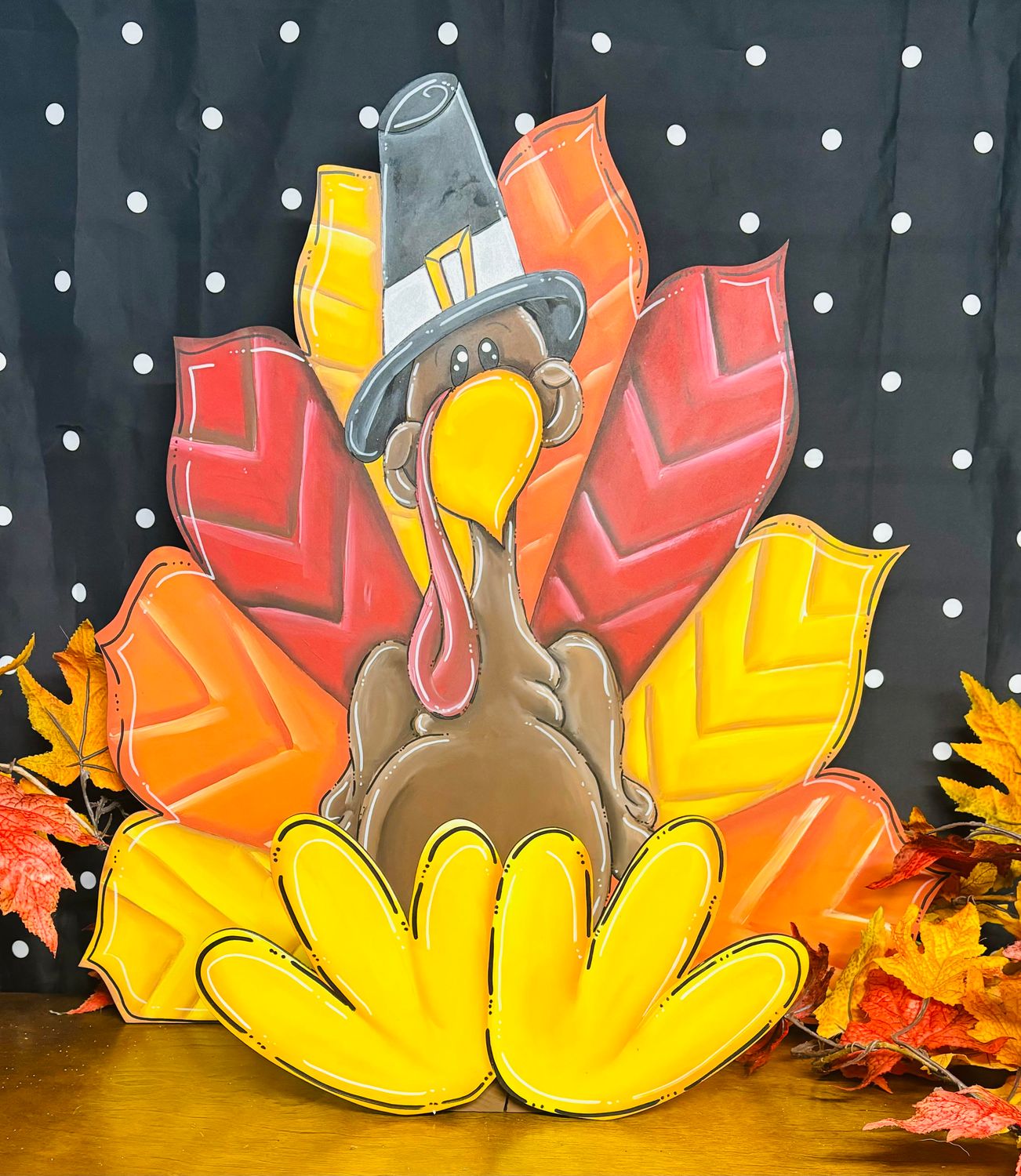 Fall-Thanksgiving--Turkey Mantle Sitter