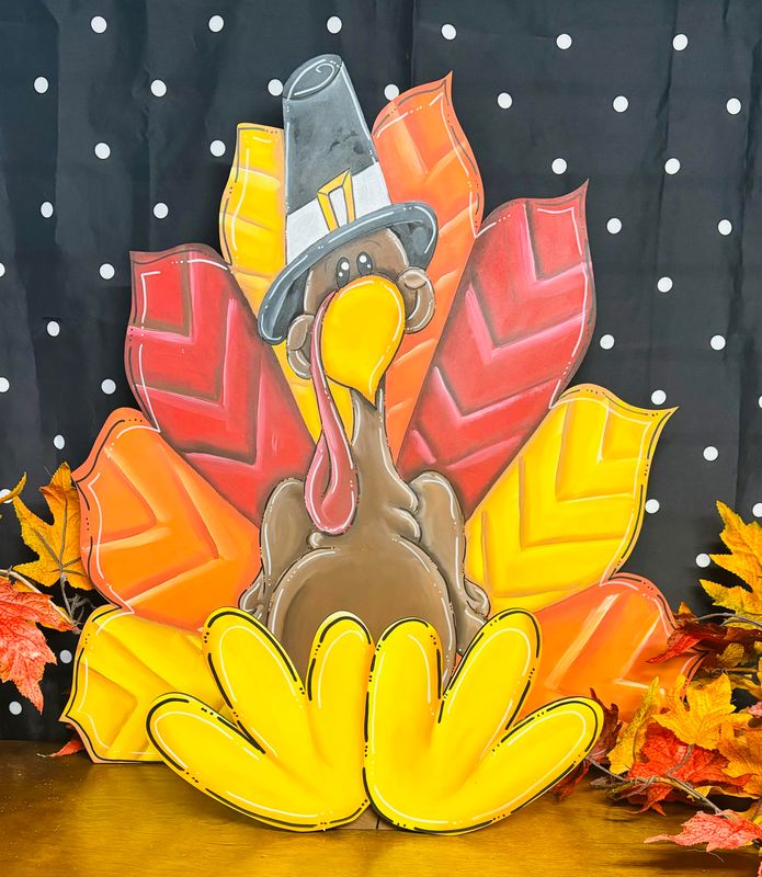 Fall-Thanksgiving--Turkey Mantle Sitter