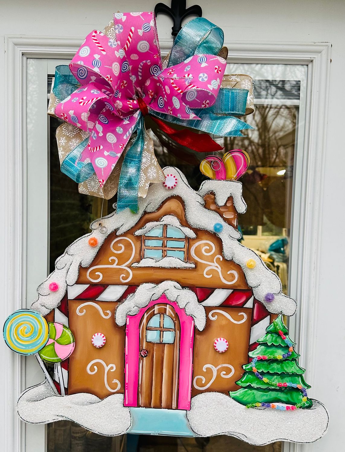 Christmas--Gingerbread House Door Hanger or Stand