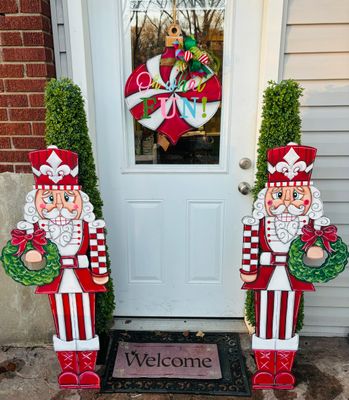 Christmas--Oh What Fun Teardrop Ornament Door Hanger