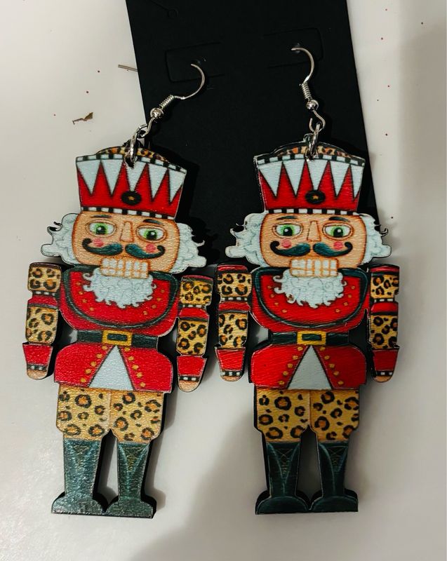 Earrings—Nutcracker Cheetah Print