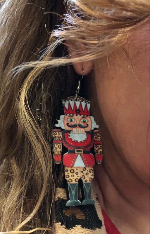 Earrings—Nutcracker Cheetah Print