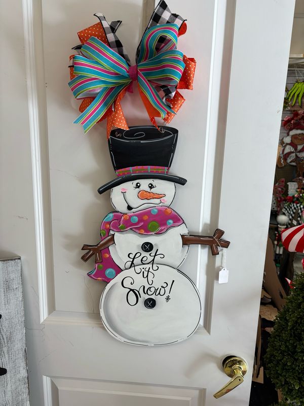 Winter Full Body Snowman Door Hanger