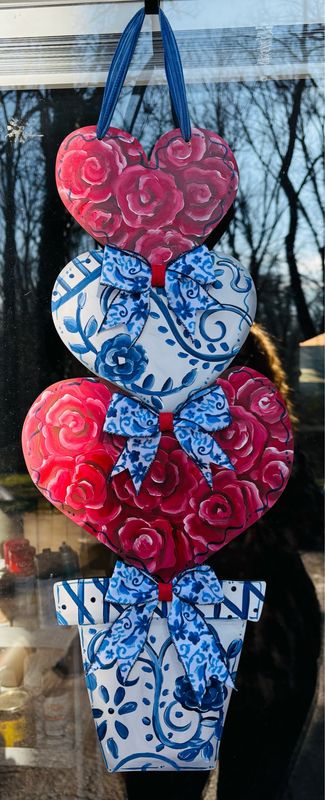 Valentine&#39;s Chinoiserie Heart Topiary