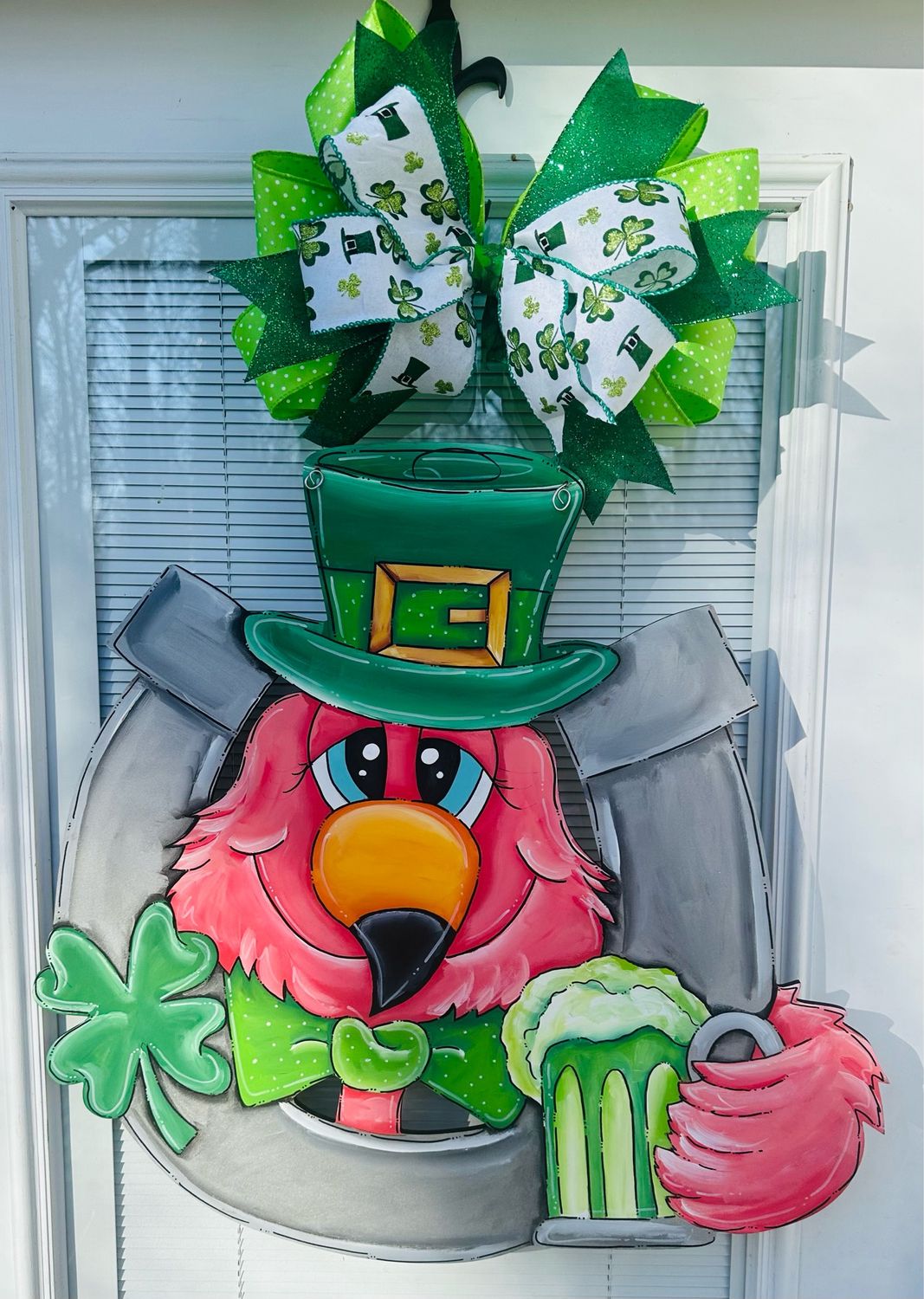 St Patricks Flanagan The Flamingo Door Hanger 24&quot;