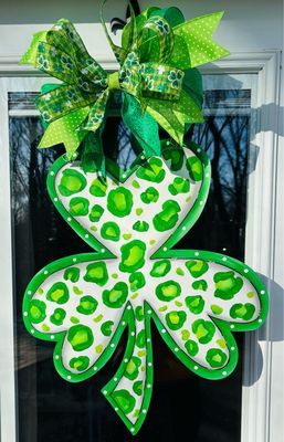St Patricks Day Cheetah Print Shamrock