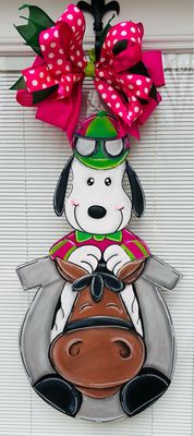 Derby Snoopy Jockey on a Horse