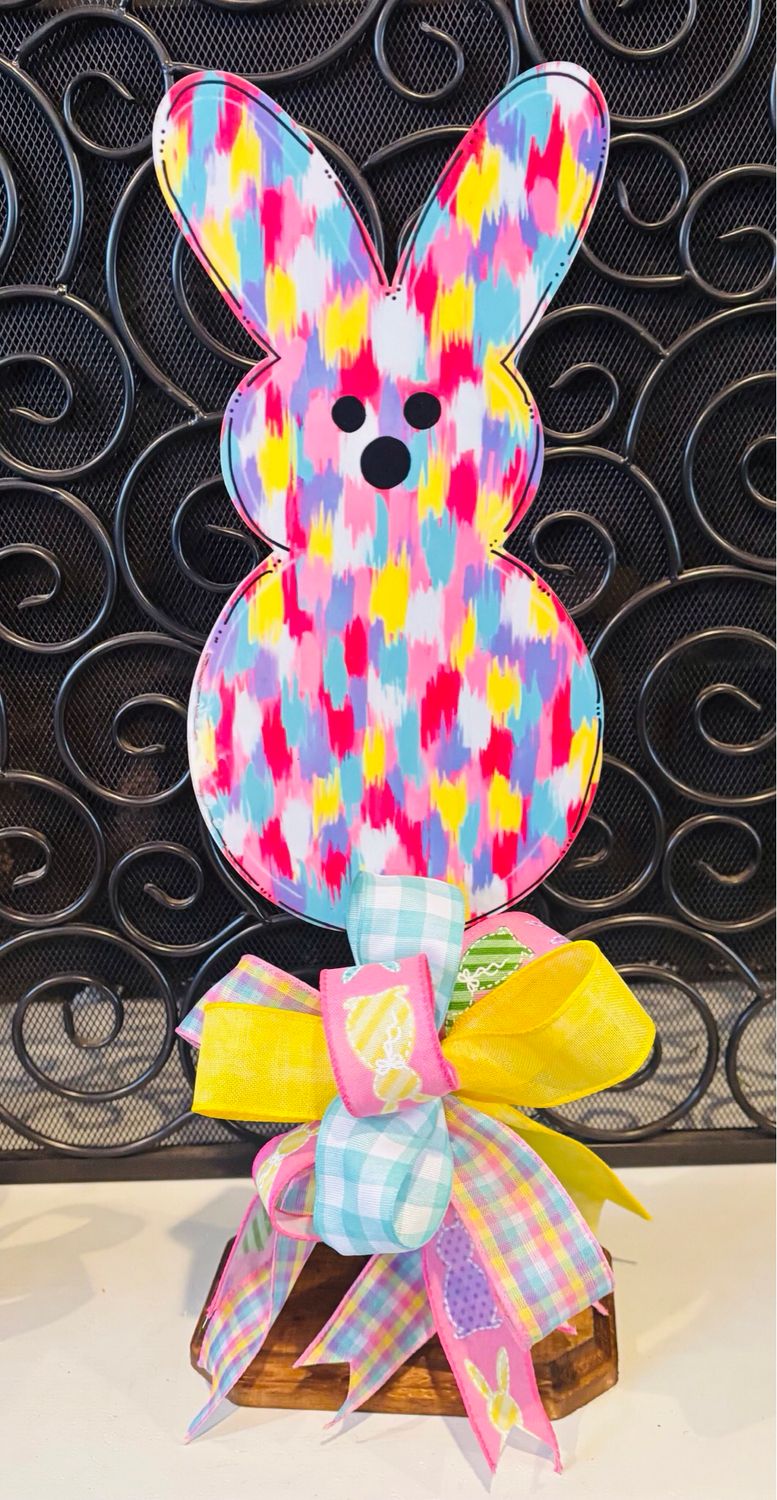 Easter Peep Bunny Colorful Table Topper
