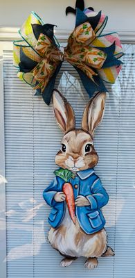 Easter Peter Rabbit and Flopsy Rabbit Door Hanger or Stand