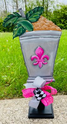 Derby Fleur De Lis Mint Julep Topper