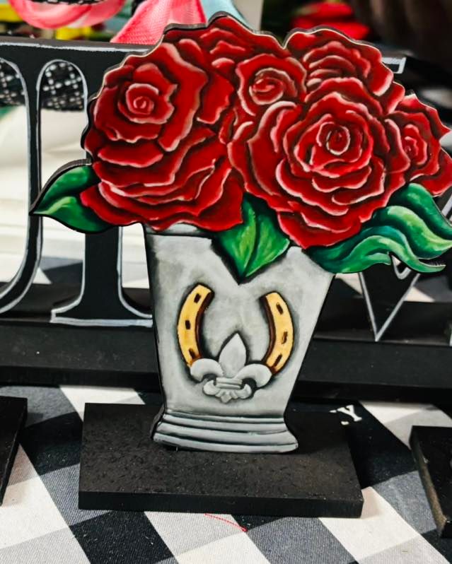 Derby Mint Julep with Roses Shelf Sitter/Insert (Printed)