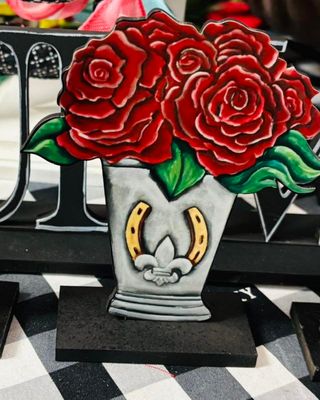 Derby Mint Julep with Roses Shelf Sitter/Insert (Printed)