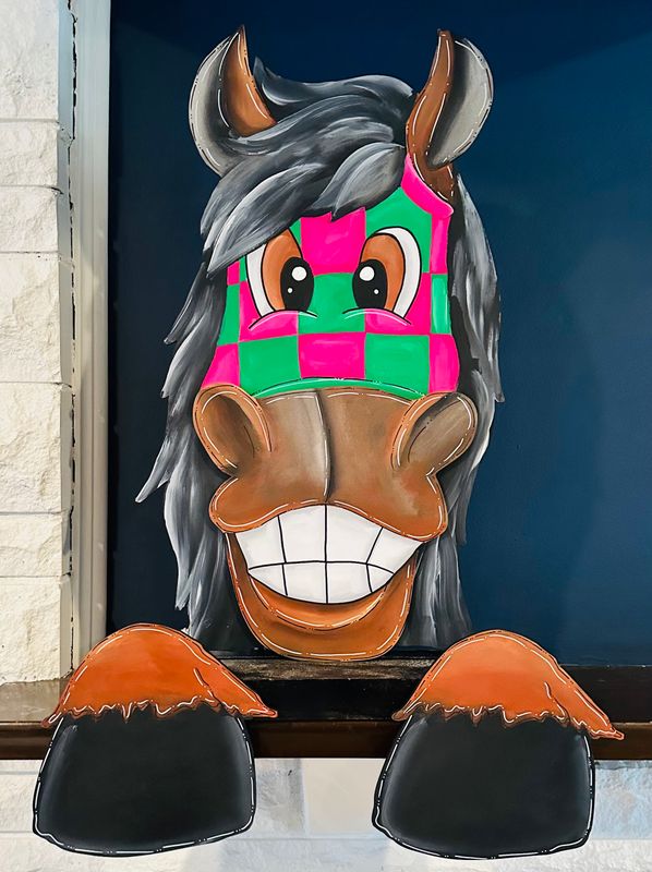 Derby--Horse Head Mantle Sitter