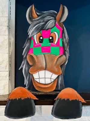 Derby--Horse Head Mantle Sitter