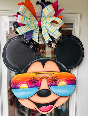 Spring/Summer Mouse Summer Door Hanger Printed 23&quot;