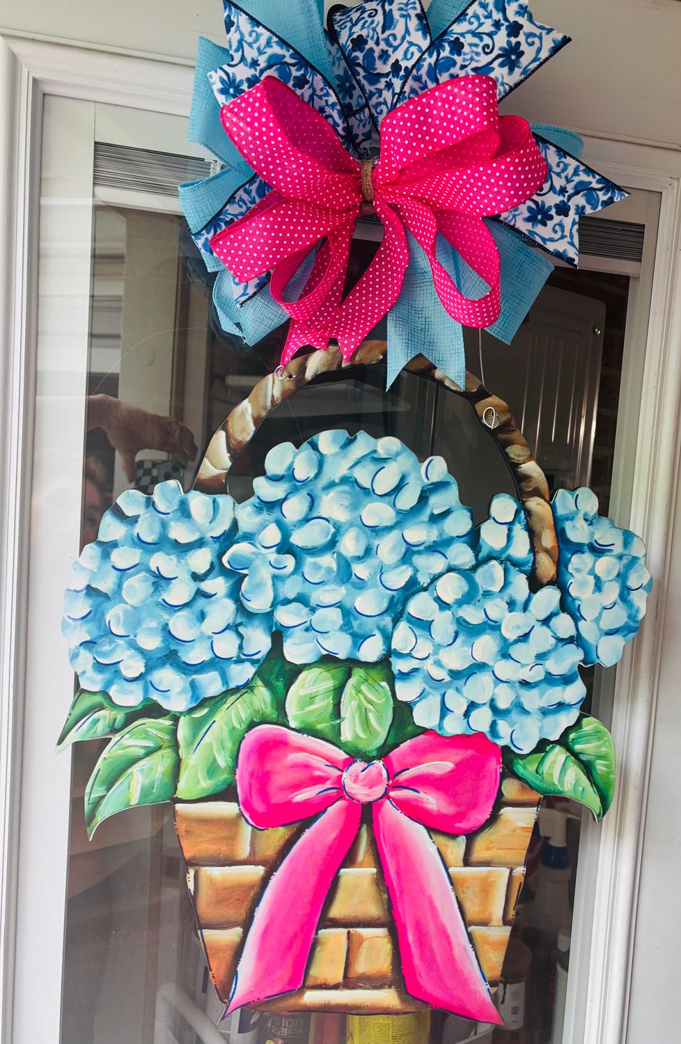 Spring/Summer Hydrangea Basket Door Hanger
