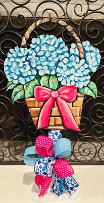 Spring/Summer Hydrangea Basket Table Topper