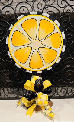Spring/Summer Lemon Circle Table Topper-Printed