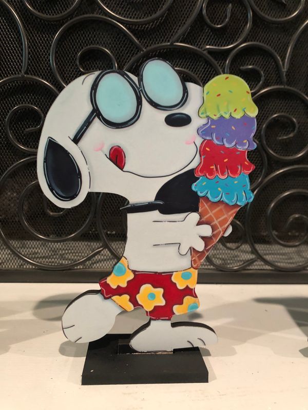 Spring/Summer-Snoopy with Ice Cream Cone Insert-Printed