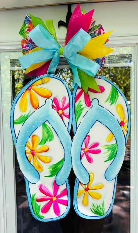 Spring/Summer Flip Flop Door Hanger-Printed