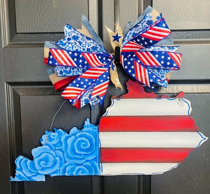 4th of July/Patriotic All American Kentucky Door Hanger