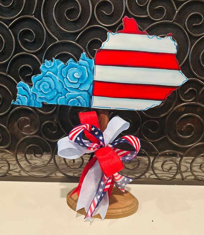 4th of July/Patriotic All American Kentucky Table Topper-Printed