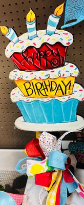 Everyday/Celebration Happy Birthday Cake Table Topper-Printed