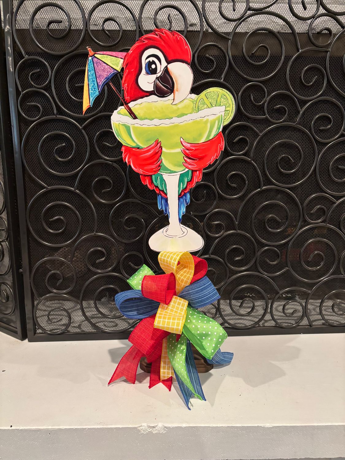 Spring/Summer Parrot with Margarita Table Topper-Printed