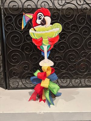 Spring/Summer Parrot with Margarita Table Topper-Printed