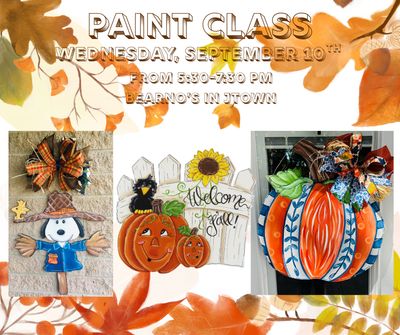Paint Class--September 10th 5:30-7:30 pm @ Bearno&#39;s in JTown