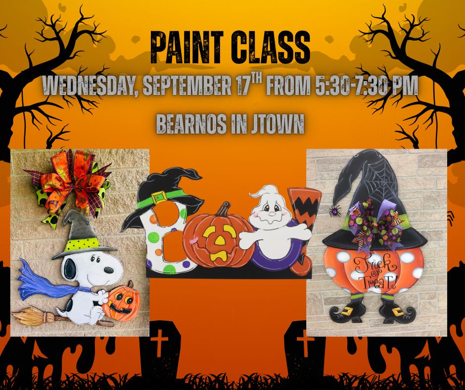 Paint Class--September 17th 5:30-7:30 pm @ Bearno&#39;s in JTown