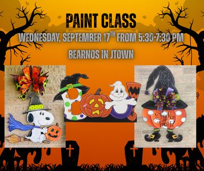 Paint Class--September 17th 5:30-7:30 pm @ Bearno&#39;s in JTown