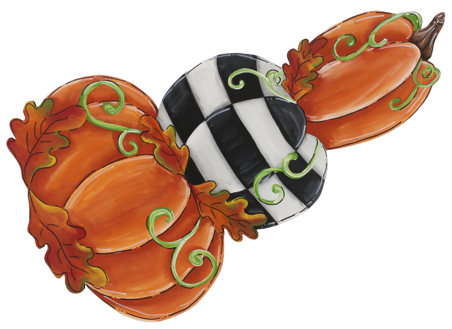 Fall Three Stacked Pumpkins Insert/Sitter-Printed