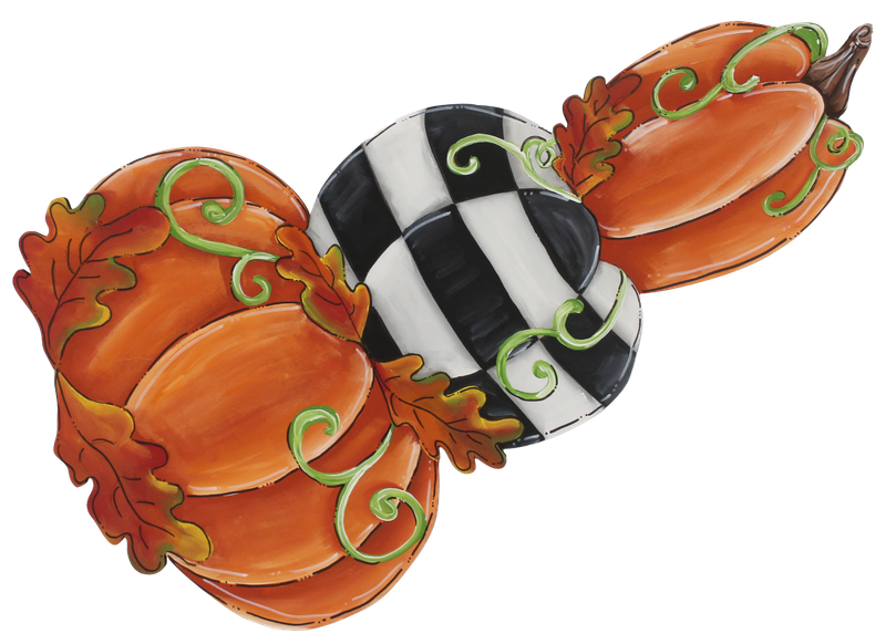 Fall Three Stacked Pumpkins Insert/Sitter-Printed