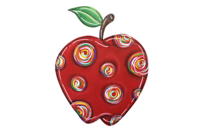 School Colorful Apple with Dots Insert/Sitter