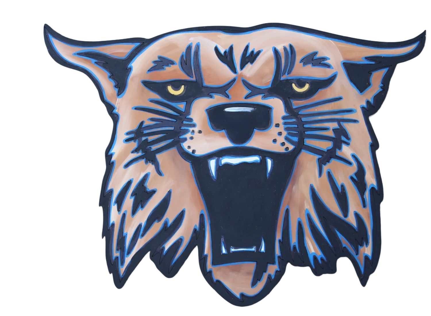 School Wildcat Head Insert/Sitter