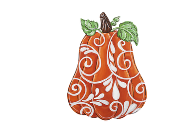 Fall--Swirl Pumpkin Table Topper-Printed