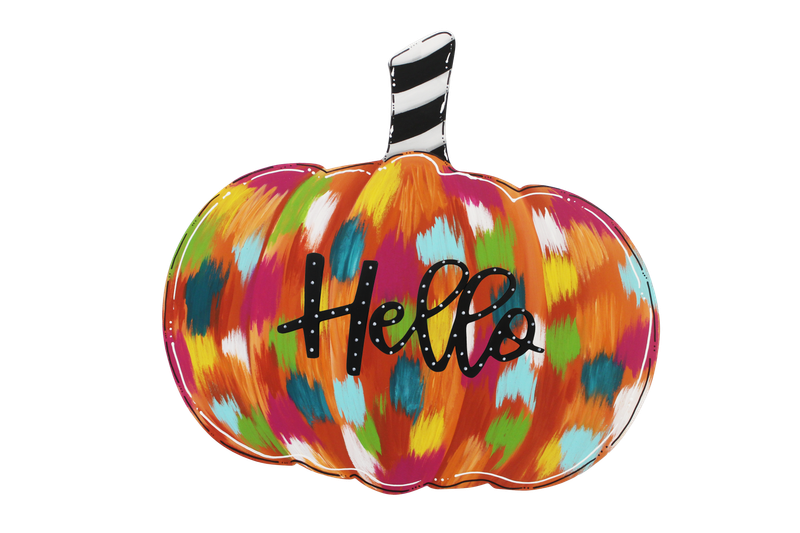 Fall--Colorful Pumpkin Table Topper-Printed