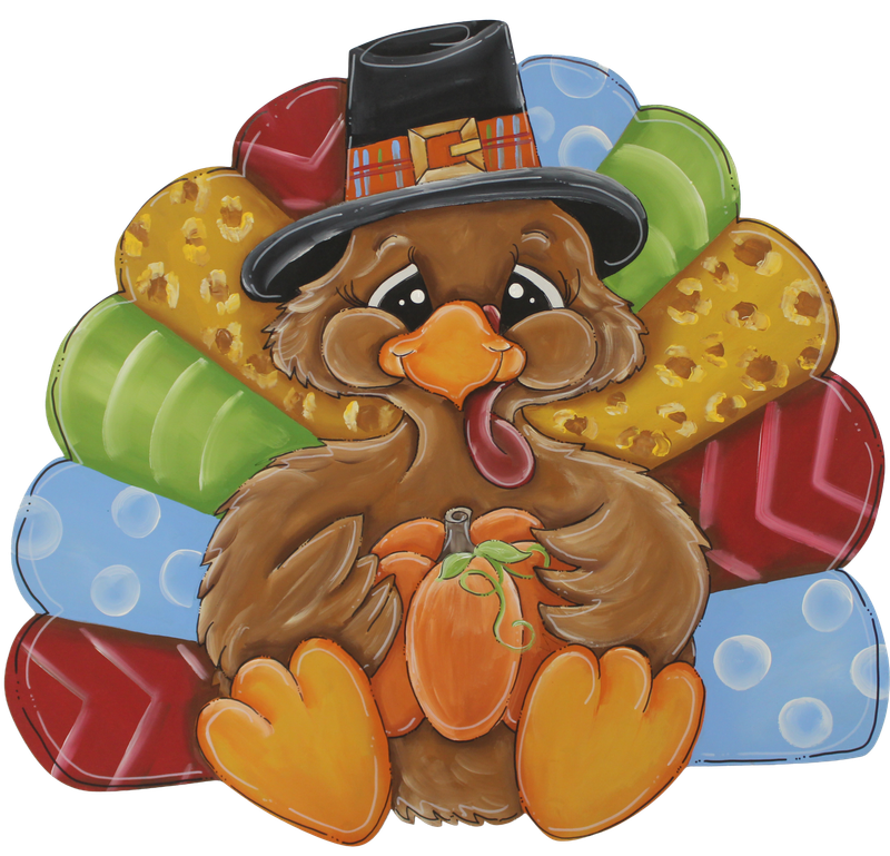 Thanksgiving Colorful Turkey Table Topper
