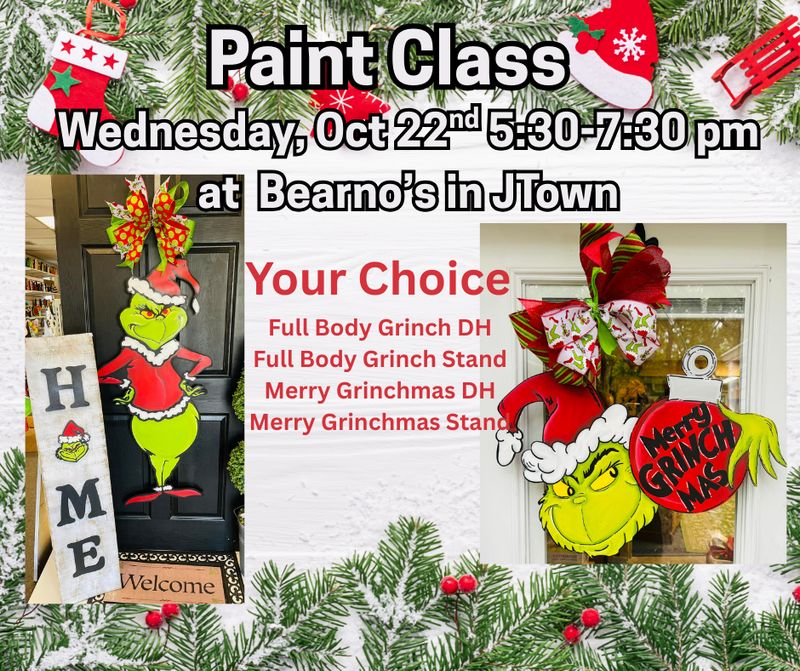 Paint Class--October 22nd 5:30-7:30 pm @ Bearno&#39;s in JTown