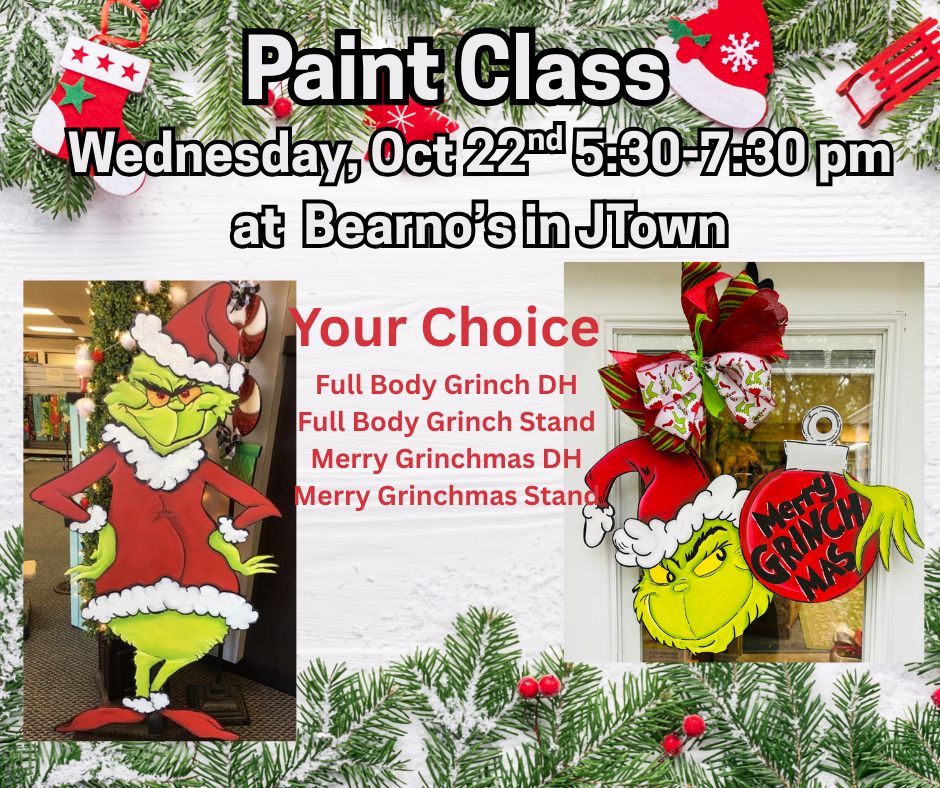 Paint Class--October 22nd 5:30-7:30 pm @ Bearno&#39;s in JTown