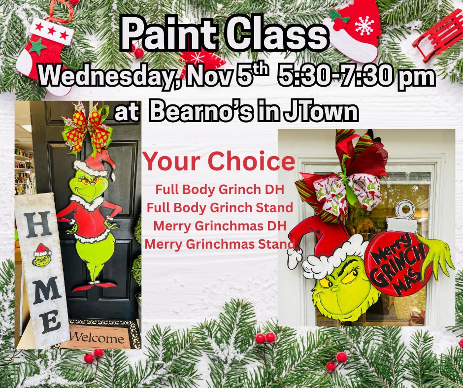Paint Class--November 5th 5:30-7:30 pm @ Bearno&#39;s in JTown